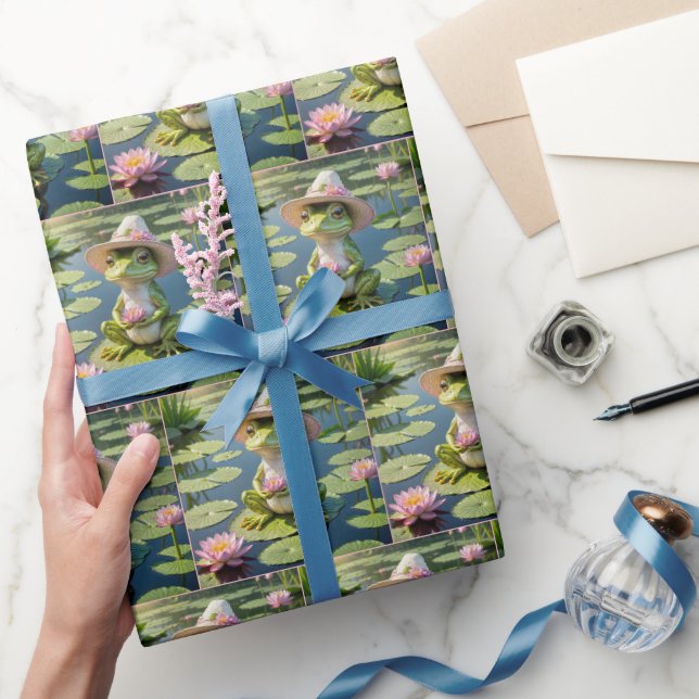 Papier Cadeau Grenouille Sur Lily Pad (Cadeaux)
