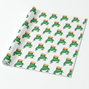 Papier Cadeau Grenouille verte