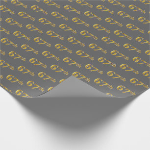 Papier Cadeau Grey, Faux Gold 67e (Soixante-Septième) Événement