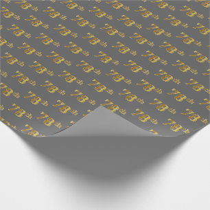 Papier Cadeau Grey, Faux Gold 78e (Soixante-dix-huitième)