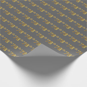 Papier Cadeau Grey, Faux Gold 78e (Soixante-dix-huitième)