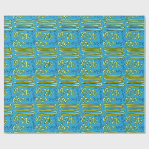 Papier Cadeau Gribouillis jaunes