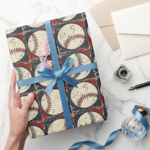 Papier Cadeau Grille de baseball vintage