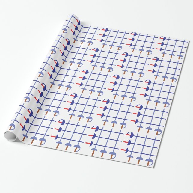 Papier Cadeau Grille d'épée de clôture (Déroulé)