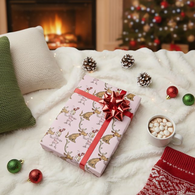 Papier Cadeau Grille | Max & Cindy Lou Qui (Créateur téléchargé)