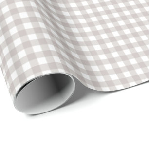 Papier Cadeau Gris cendré clair Plaid simple