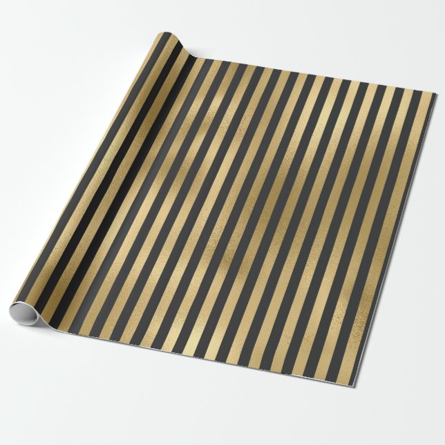 Papier Cadeau Gris et Gris d'or (Déroulé)