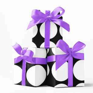 Papier Cadeau Gros Points Blancs