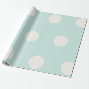 Papier Cadeau Gros Pois Vanilla Motif  sur Mariage de la menthe