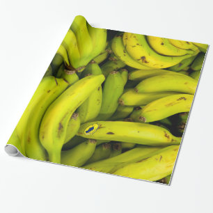 Papier Cadeau Groupes de bananes vertes
