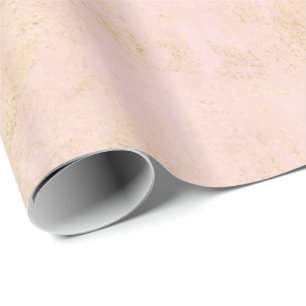 Papier Cadeau Grunge d'or rose