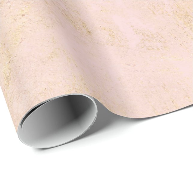 Papier Cadeau Grunge d'or rose (Coin rond)