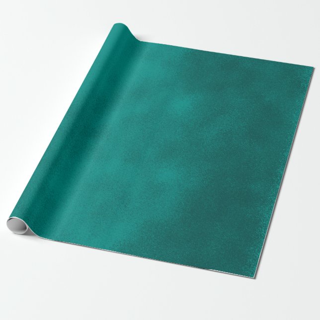 Papier Cadeau Grungy Smudge bleu Turquoise (Déroulé)