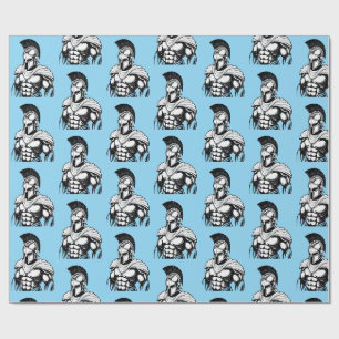 Papier Cadeau guerrier spartiate