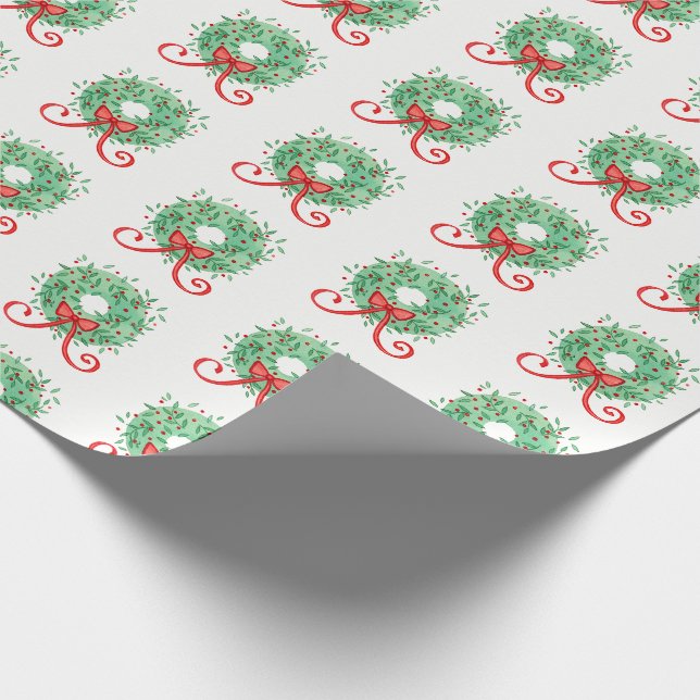 Papier Cadeau Guirlande de Noël (Coin)