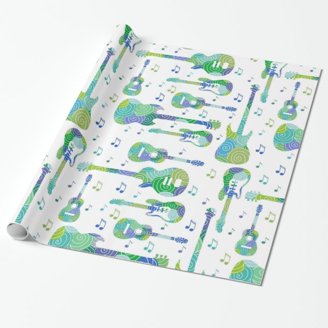 Papier Cadeau Guitares (Déroulé)