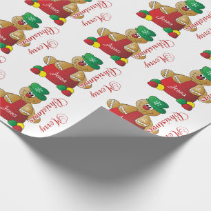 Papier Cadeau Gumdrops de pain d'épices de Noël