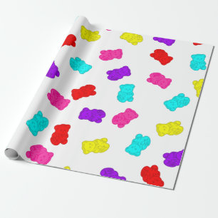 Papier Cadeau gummy bears colorful rainbow candy