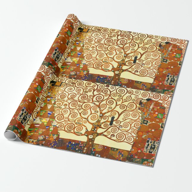Papier Cadeau Gustav Klimt L'Arbre de la Vie (Déroulé)