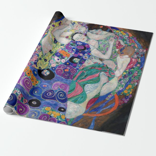 Papier Cadeau Gustav Klimt Peindre La Vierge (Déroulé)