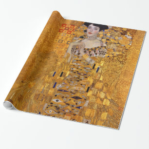 Papier Cadeau Gustav Klimt Portrait de la Galerie AdeleHD Vintag