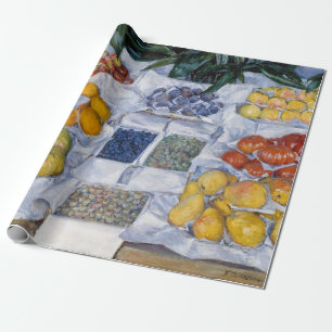 Papier Cadeau Gustave Caillebotte - Fruits présentés sur un socl