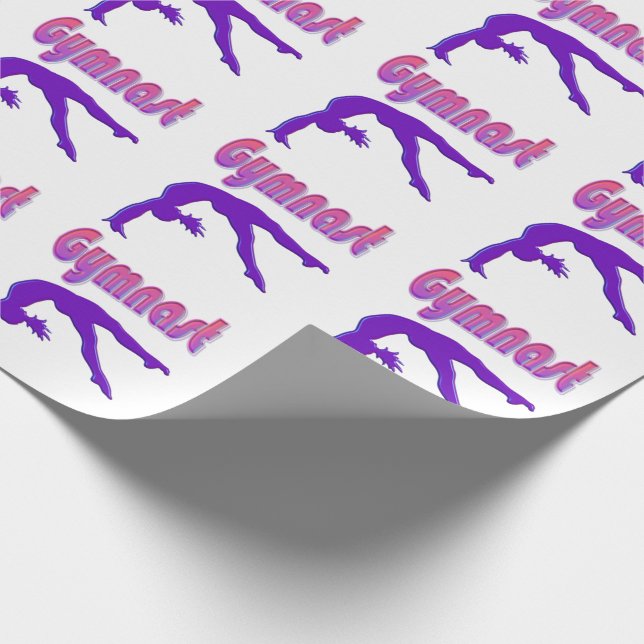 Papier Cadeau Gymnaste Power Tumbling Purple Metallen (Coin)