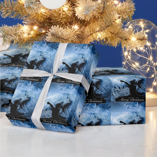 Papier Cadeau Gymnastique "Joyeux Noël" Papier à enveloppement c (Vacances)
