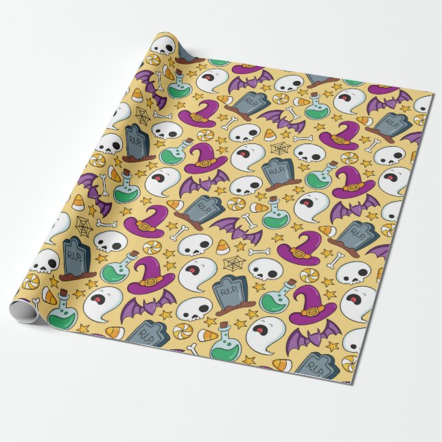 Papier Cadeau Halloween (Déroulé)