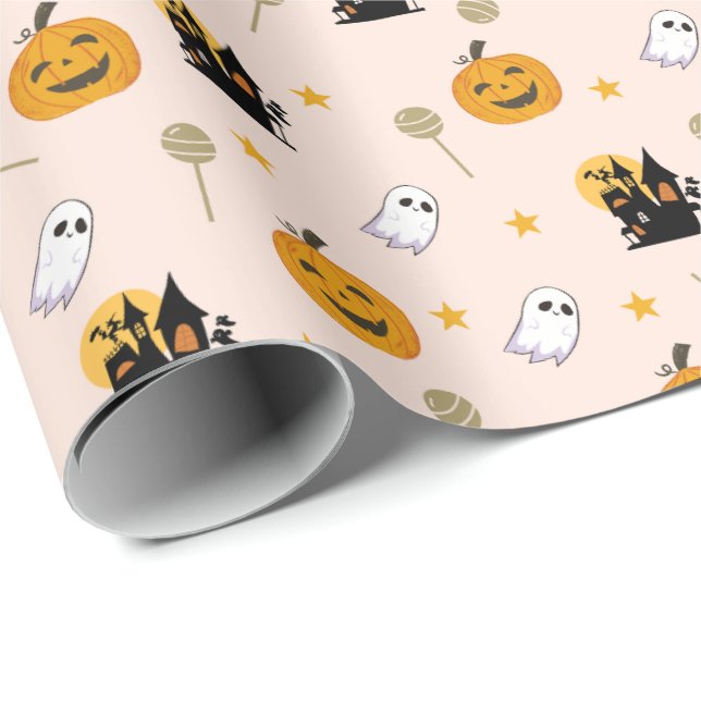 Papier Cadeau Halloween Candy Star (Coin rond)