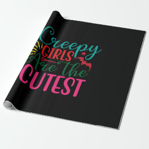 Papier Cadeau Halloween Creepy Girls Are The Cutest Birthday
