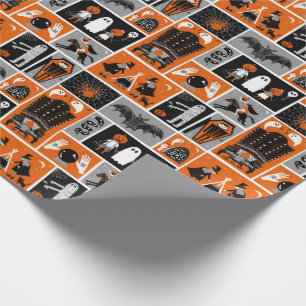 Papier Cadeau Halloween de la maison hantée