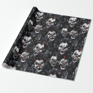 Papier Cadeau Halloween Déplaisant Clown saison Éffrayante