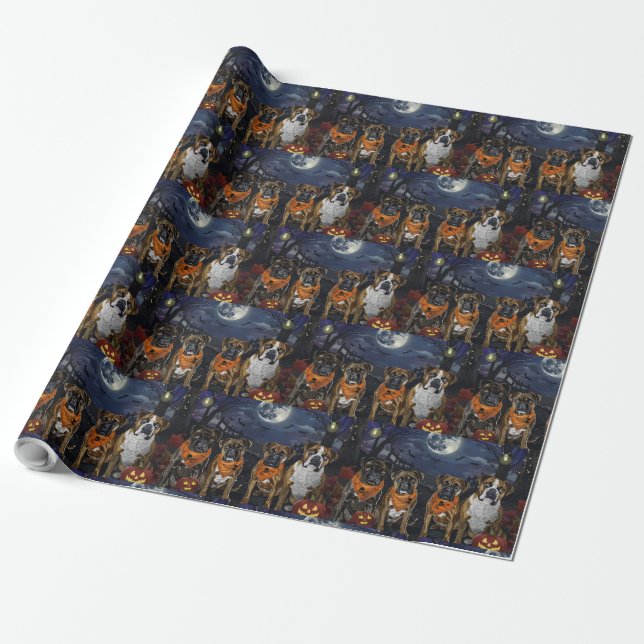 Papier Cadeau Halloween Éffrayant (Déroulé)