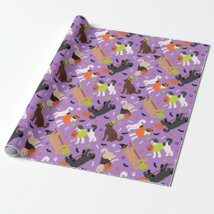 Papier Cadeau Halloween Labradoodle / Goldendoodle