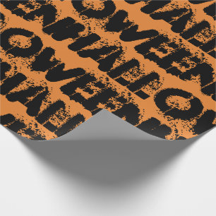 Papier Cadeau Halloween noir en détresse