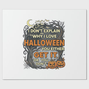 Papier Cadeau Halloween Obtenez-le Arbre Épouvantable Citrouille