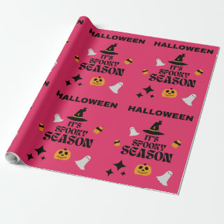 PAPIER CADEAU HALLOWEEN ROSE DE SAISON ÉFFRAYANTE