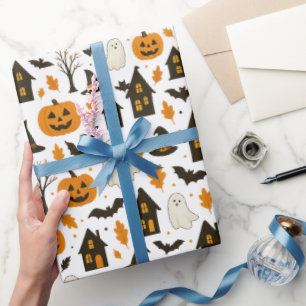 Papier Cadeau Halloween Scary Motif - Éffrayant & Festif