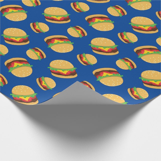 Papier Cadeau Hamburger Anniversaire Burger Papier d'enveloppeme (Coin)