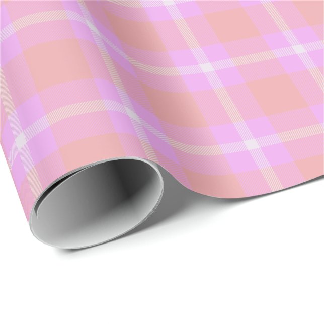Papier Cadeau HAMbWG Papier d'enveloppement de matte - Tartan ro (Coin rond)