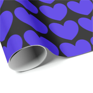 Papier Cadeau HAMbyWG - Enveloppement cadeau - Coeur bleu électr