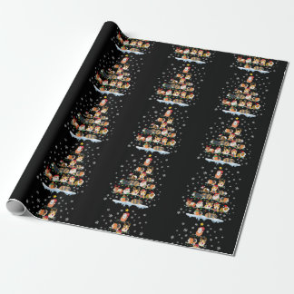 Papier Cadeau Hamster Lover Christmas Tree Guinée Pigs