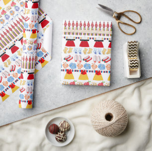 Papier Cadeau Hanbok traditionnel coréen et accessoires