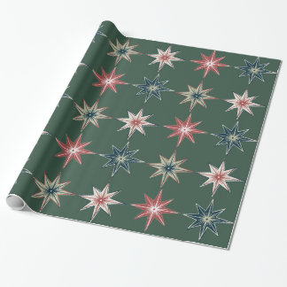 Papier Cadeau Hand Drawn Twinkle Stars - Holiday Wrapping Paper