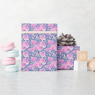 Papier Cadeau Hand Painted Floral Pattern Wrapping Paper Roll