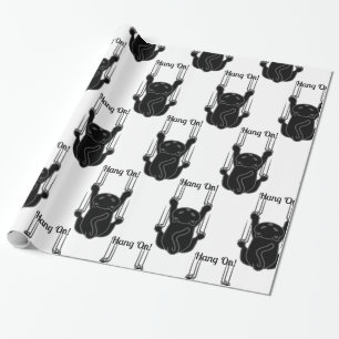 Papier Cadeau Hang Sur Chat Noir Thunder_Cove