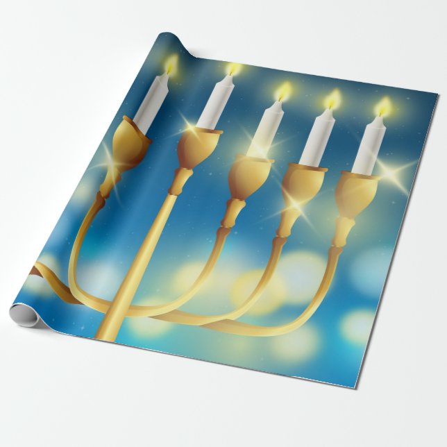 Papier Cadeau Hanoukka (Déroulé)