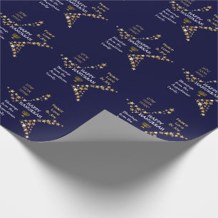 Papier Cadeau Hanoukka HEUREUSE personnalisée