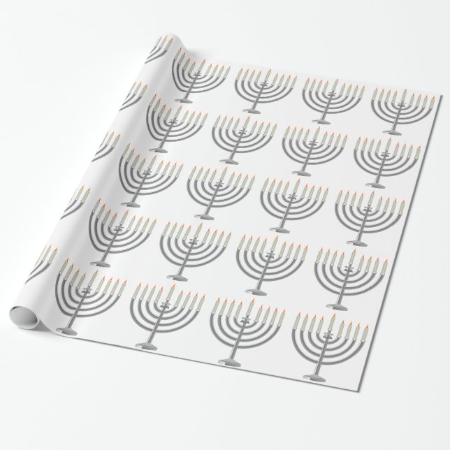 Papier Cadeau Hanoukka menorah (Déroulé)